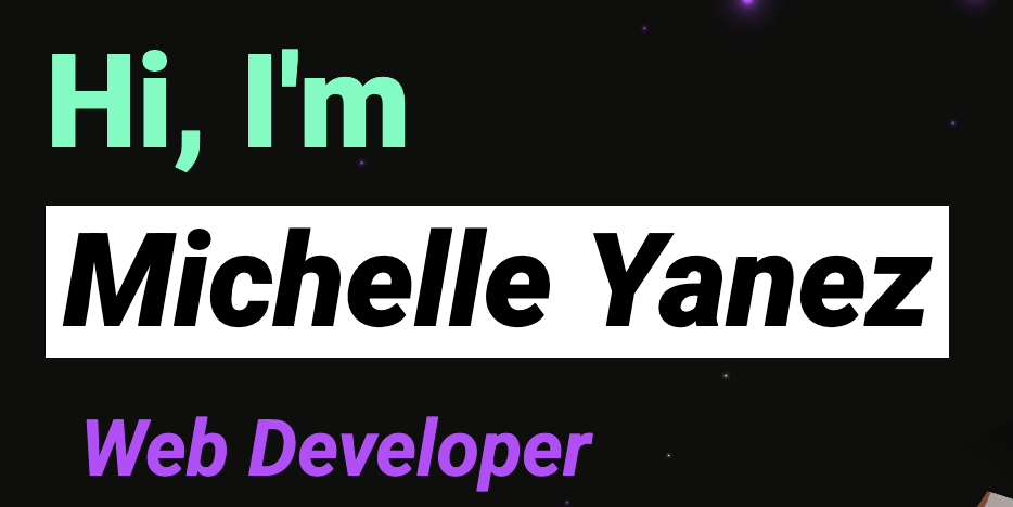 Progetto Personale – Michelle Yanez
